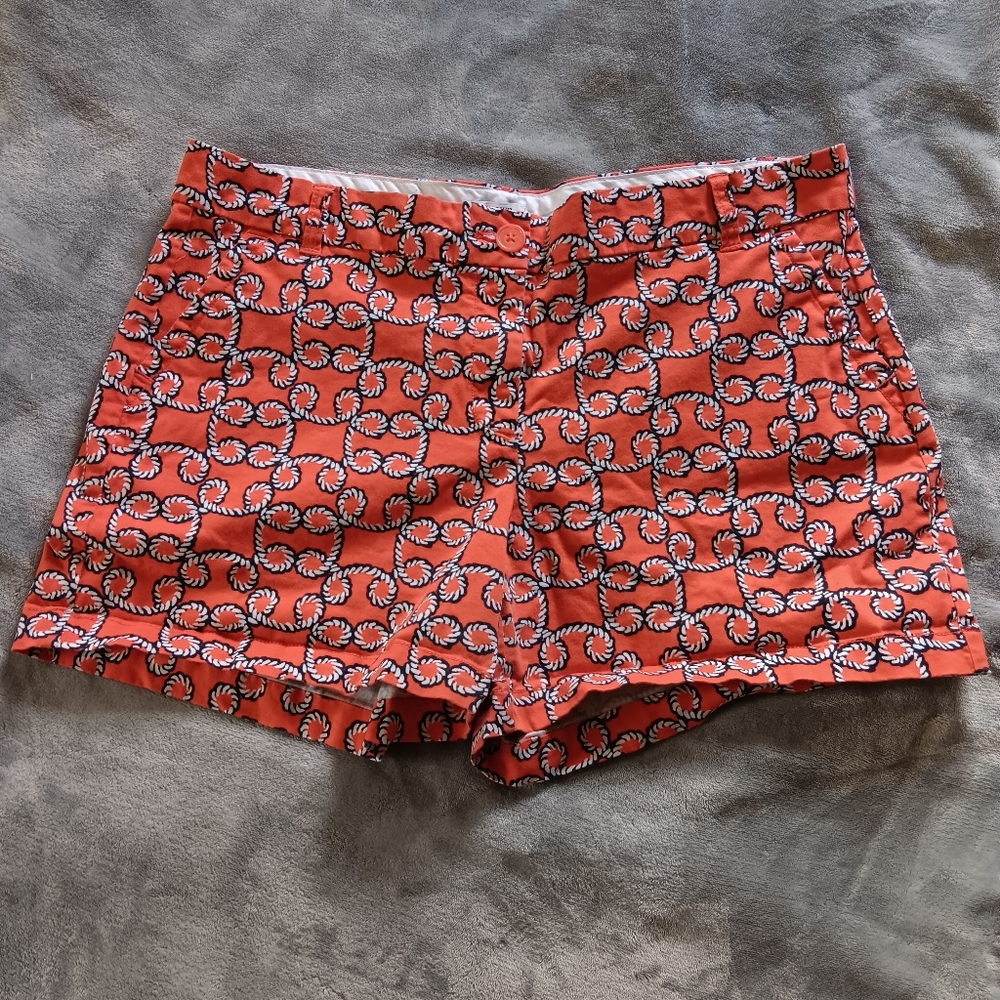 Crown & Ivy Nautical Rope Print Chino Style Shorts Size 14